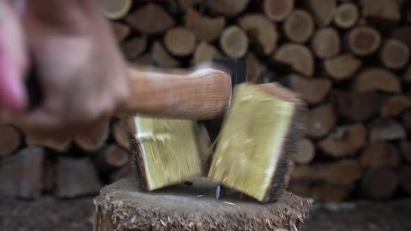 Chopping Wood with Axe 02 alt