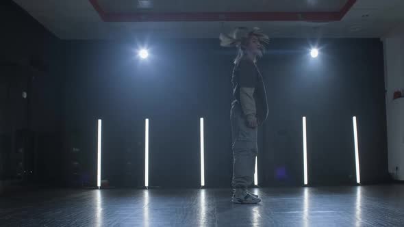 Professional Dancer at Smoky Stage with Spotlight alt