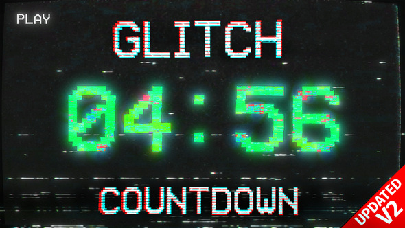 VHS Glitch Countdown 5 minute