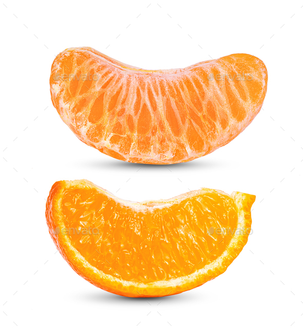 orange mandarin isolated on white background.full depth of field Stock ...