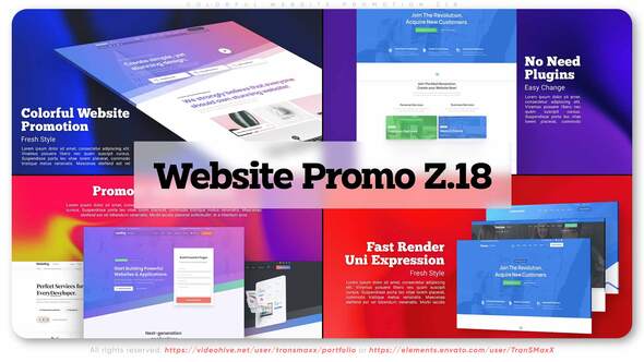 Colorful Website Promotion - VideoHive 32965873