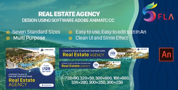 Real Estate Agency Html5 Banner Ad - Animate CC