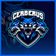 Cerberus Head Hellhound - Mascot Esport Logo Template