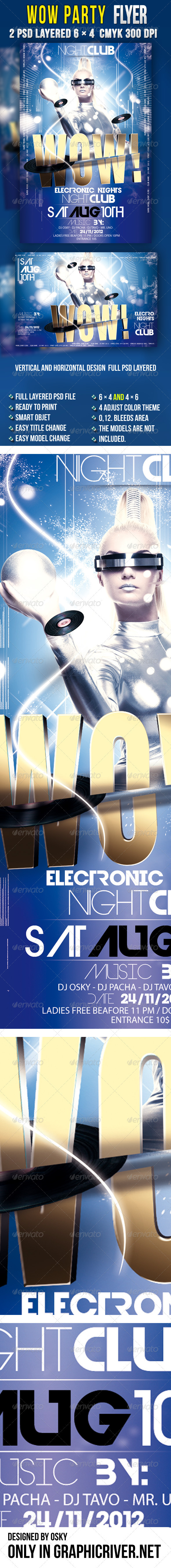 Wow Party Flyer - Clubs & Parties Events