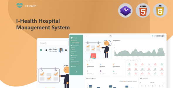 Exceptional Ihealth - Hospital Management Admin Template Bootstrap 5.x