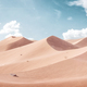 3d Illustration of an Empty Desert at Sunny Day. Minimal Mockup - PhotoDune Item for Sale