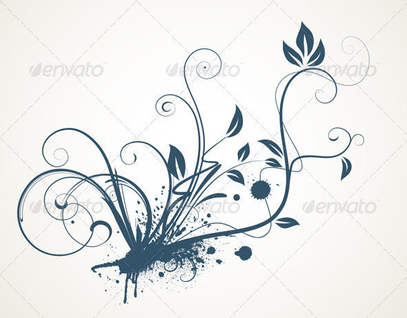 Floral background - Flourishes / Swirls Decorative