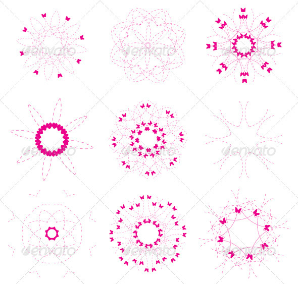 Snowflakes set - Decorative Symbols Decorative