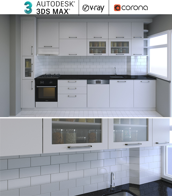 Small Kitchen 3ds - 3Docean 32895293