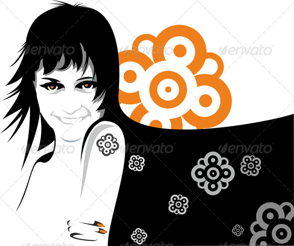 Girl Smile Face - People Characters