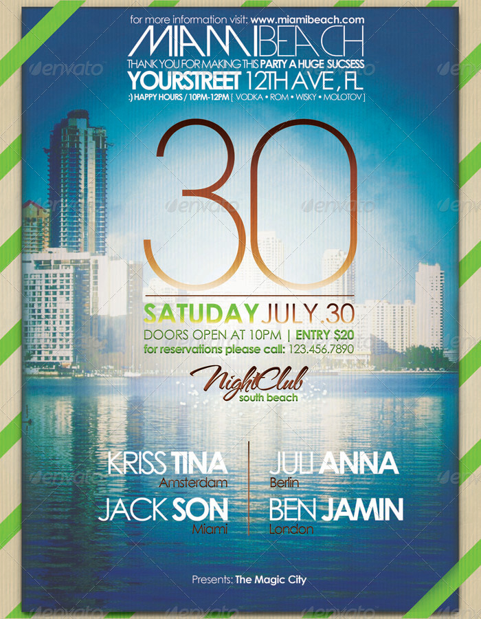 miami beach party flyer by muzikizum graphicriver miami party flyers