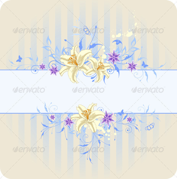 Blue Floral Background - Backgrounds Decorative