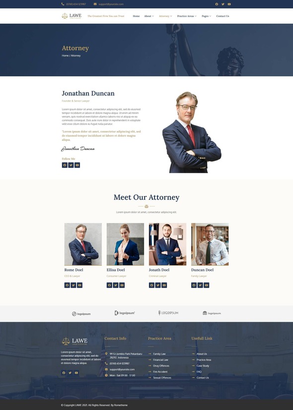 LAWE - Lawyer & Attorney Elementor Template Kit by Rometheme | ThemeForest