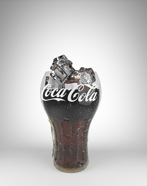coca cola glass - 3Docean 33008429