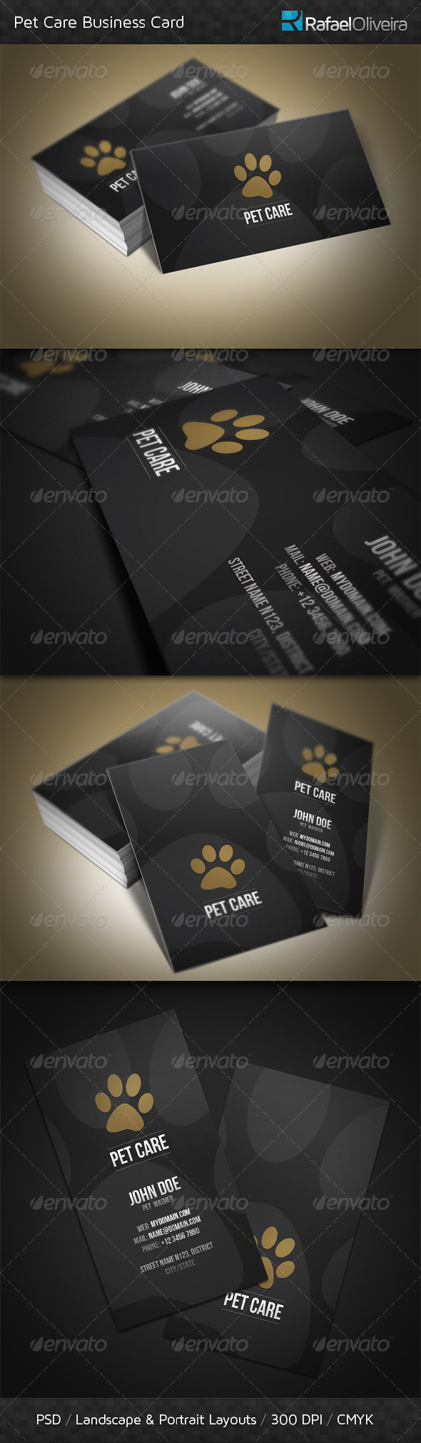 Pet Care Business Card - Industry Specific Business Cards