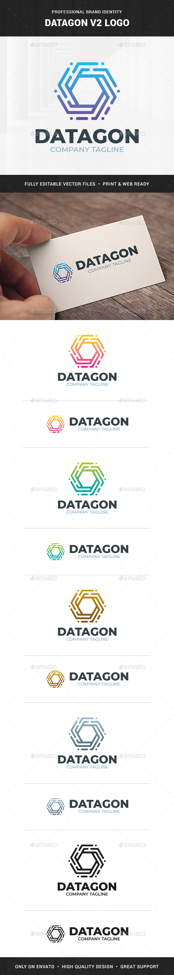 Datagon V2 Logo Template