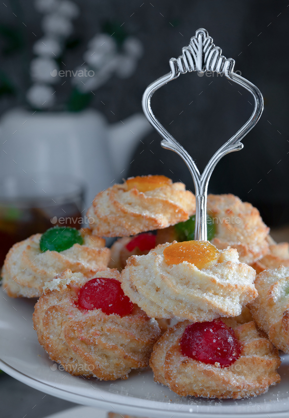 almond paste cookies - Stock Photo - Images