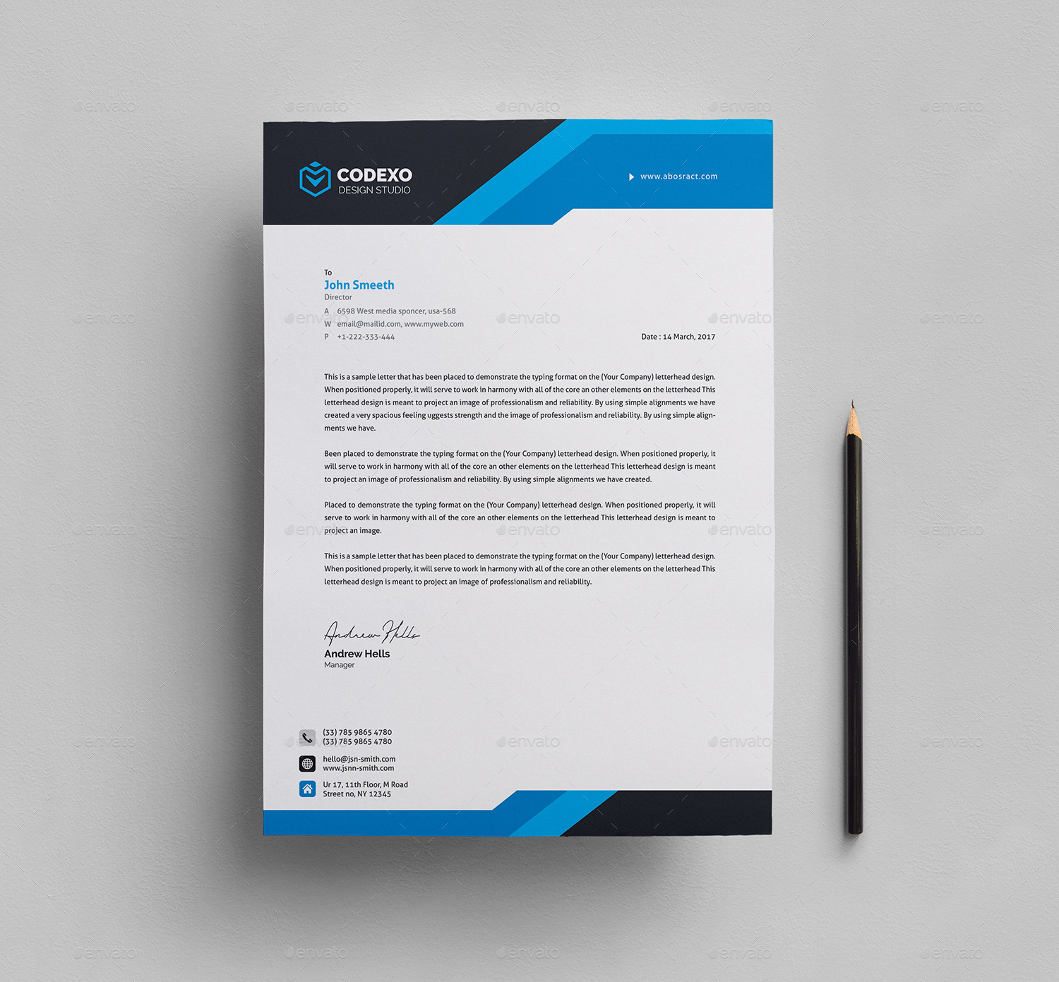 Letterhead Bundle 2 In 1, Print Templates 