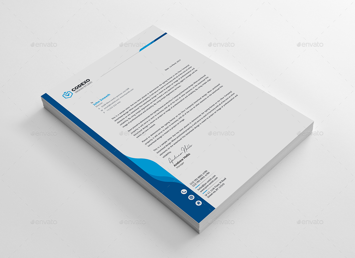 Letterhead Bundle 2 in 1, Print Templates | GraphicRiver