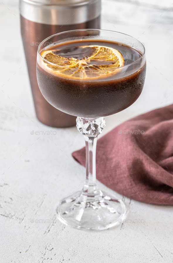 Chocolate Orange Espresso Martini Cocktail Stock Photo by Alex9500