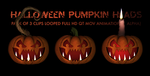 Download Halloween Pumpkin Heads Pack Of 3 By Videomagus Videohive