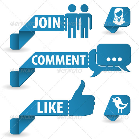 Social Media Stickers - Communications Technology