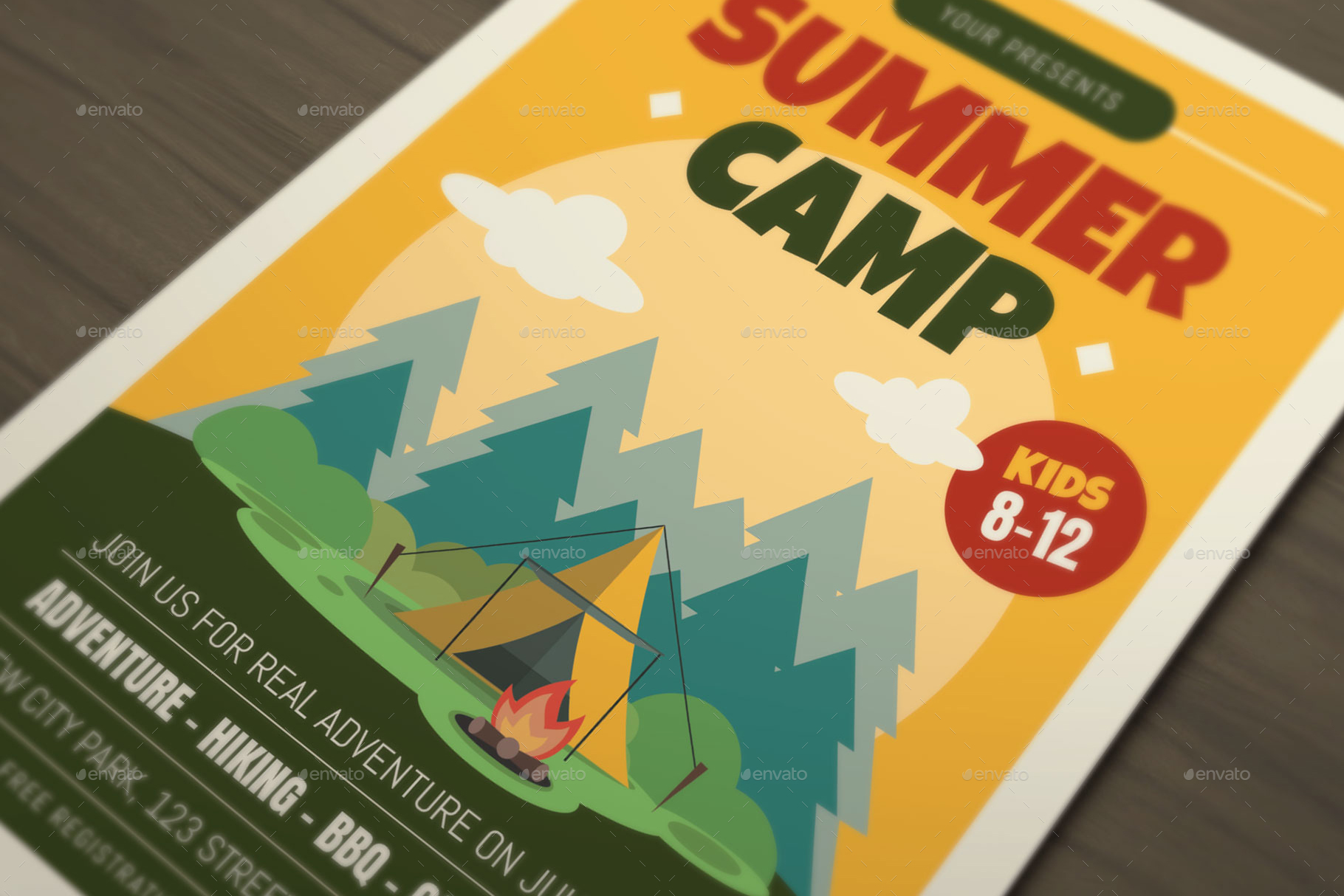 Summer Camp Template Set, Print Templates | GraphicRiver