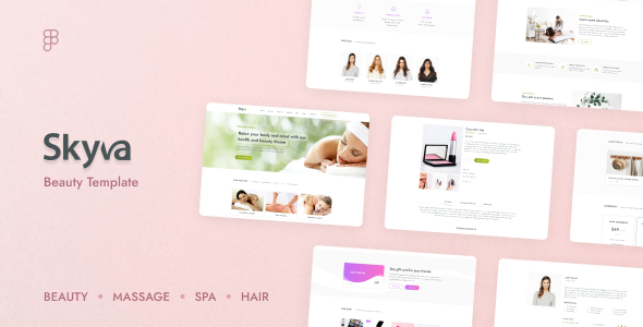 Skyva | Massage & Spa Beauty Salon Figma Template