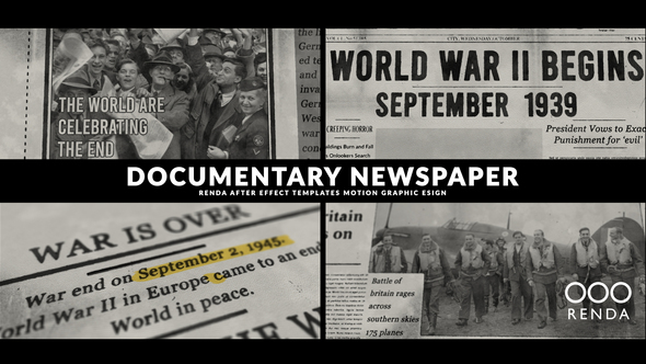 Newspaper History Documentary - VideoHive 33030352