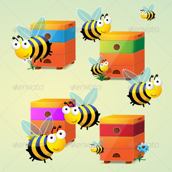 Bees Vector - Animals Characters