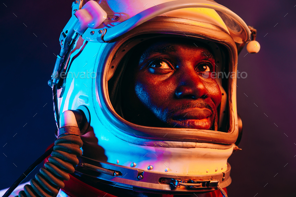 Cinematic image of an astronaut. - Stock Photo - Images
