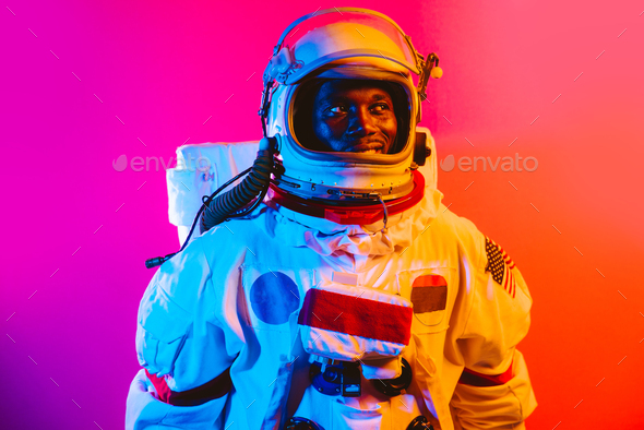 Cinematic image of an astronaut. - Stock Photo - Images