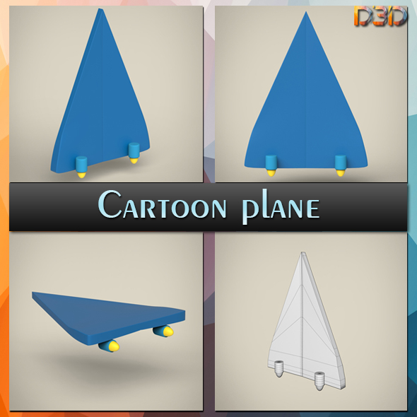 Cartoon plane - 3Docean 33040365