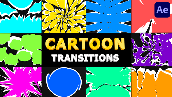 Cartoon Transitions - VideoHive 33046371