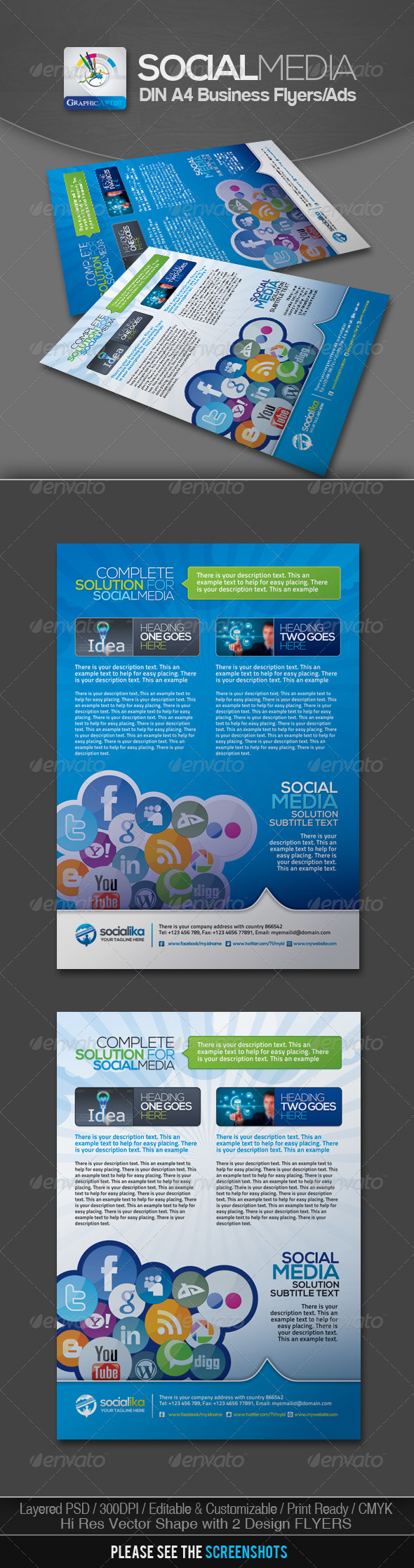 Social Media Business Flyers v.2 - Corporate Flyers