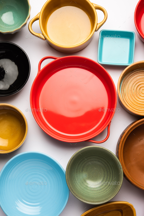 Empty ceramic bowls - Stock Photo - Images