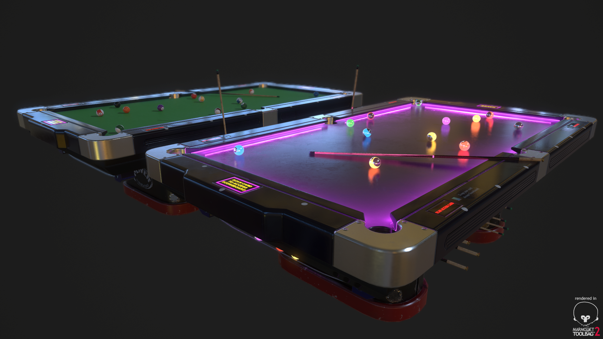 Pool Table 3d model. Free download.