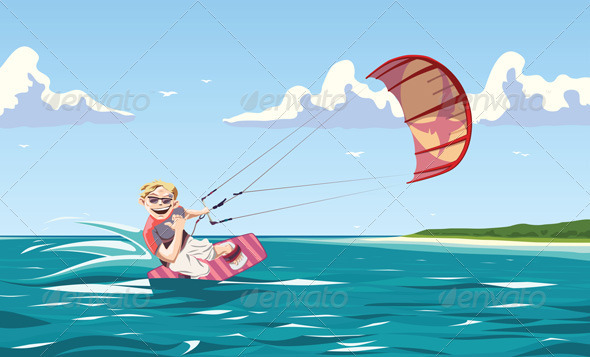 Kitesurfer - Sports/Activity Conceptual