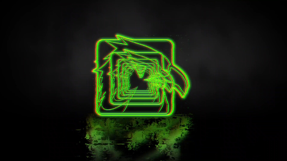 Neon Glitch Logo