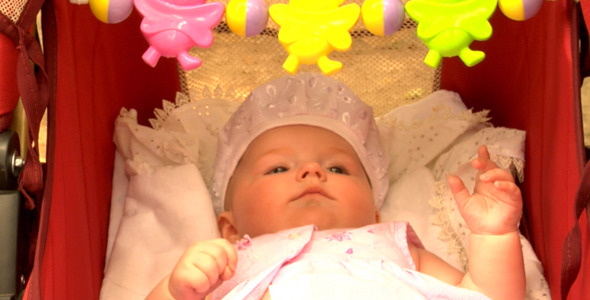 Newborn Baby In Pram