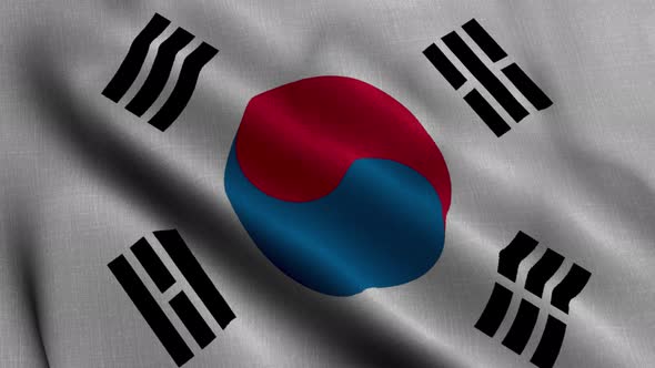 Waving Flag of the South Korea	 alt