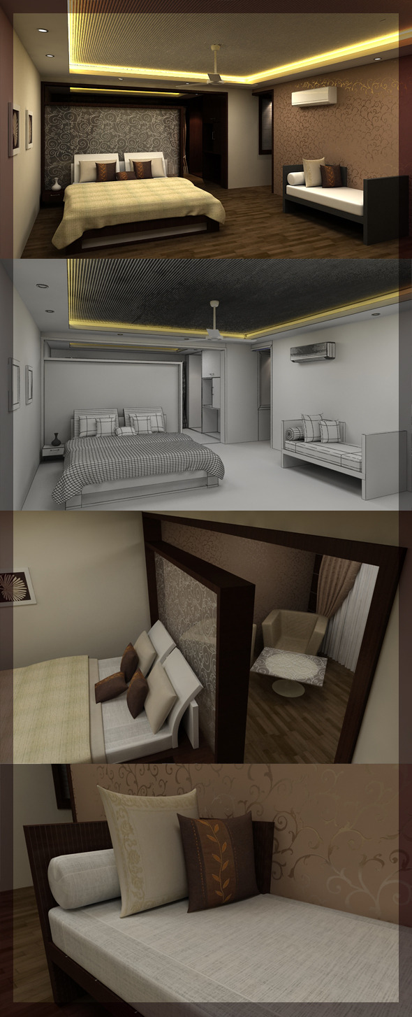 Bed Room 3d - 3Docean 3026015