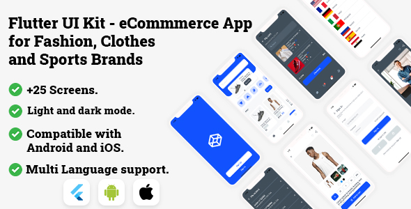 Flutter UI Kit - eCommmerce App for Fashion, Clothes and Sports Brands