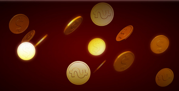 3D Rotation Gold Coins