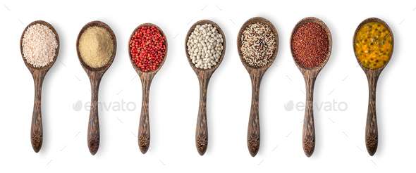 brown rice, brown sugar, red pepper, mixed raw quinoa, white beans, red quinoa