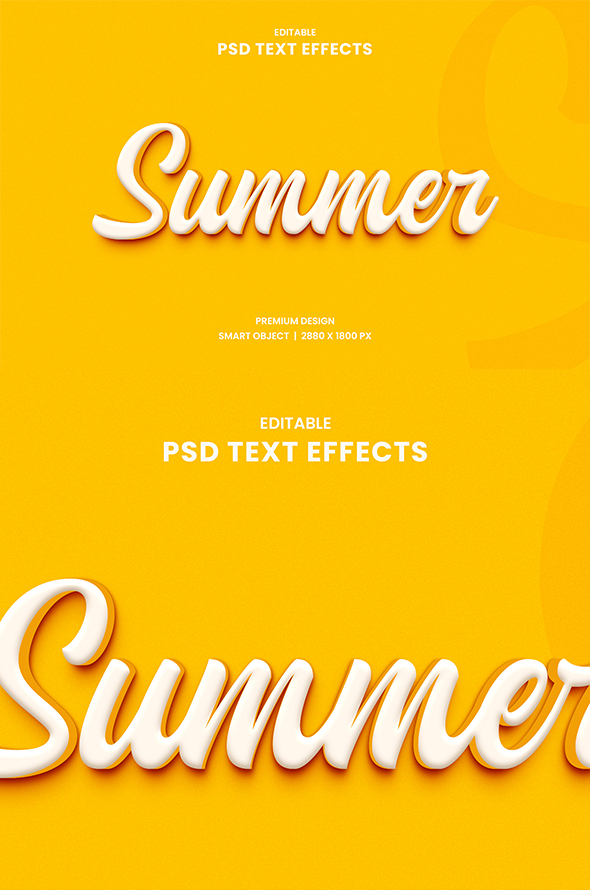 Summer 3D Text Effect Style