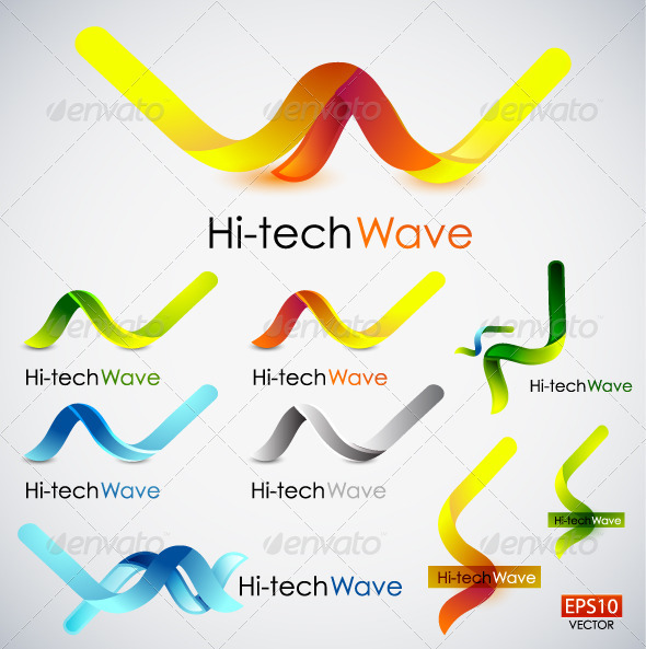 Shiny Vector Waves - Decorative Symbols Decorative
