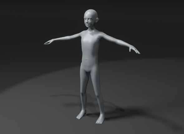 [DOWNLOAD]Boy Kid Body Base Mesh 3D Model 10k Polygons