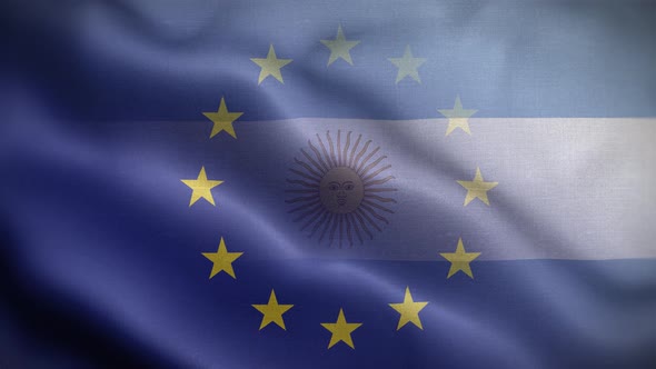 EU Argentina Flag Loop Background 4K