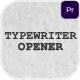 Typewriter Opener | MOGRt - VideoHive Item for Sale